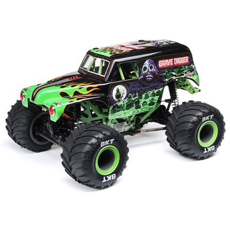 lmt grave digger mini|losi 1 18 grave digger.